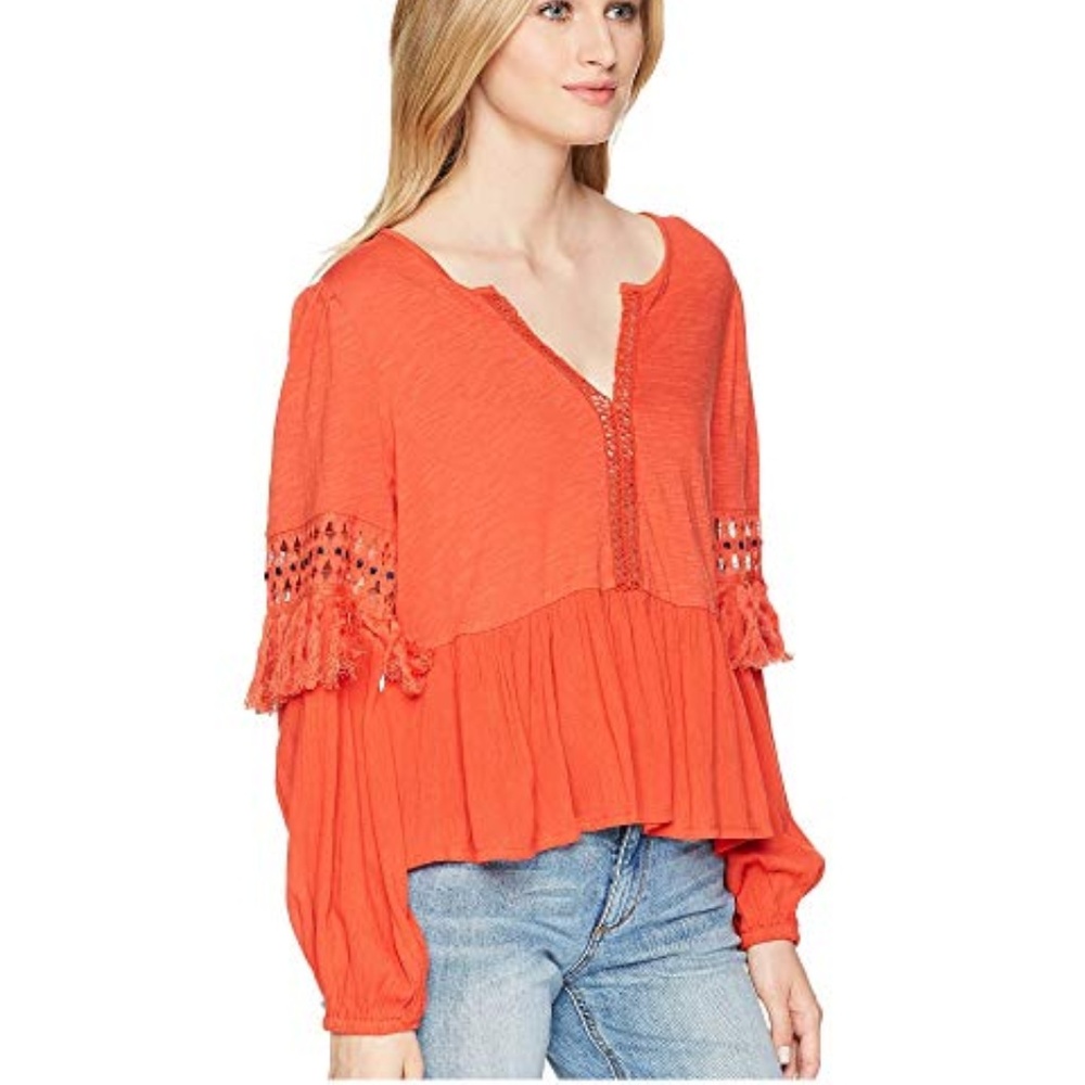 SOLD Perfect Fall Cutout Peasant Lucy Brand Blouse - Picture 8 of 8